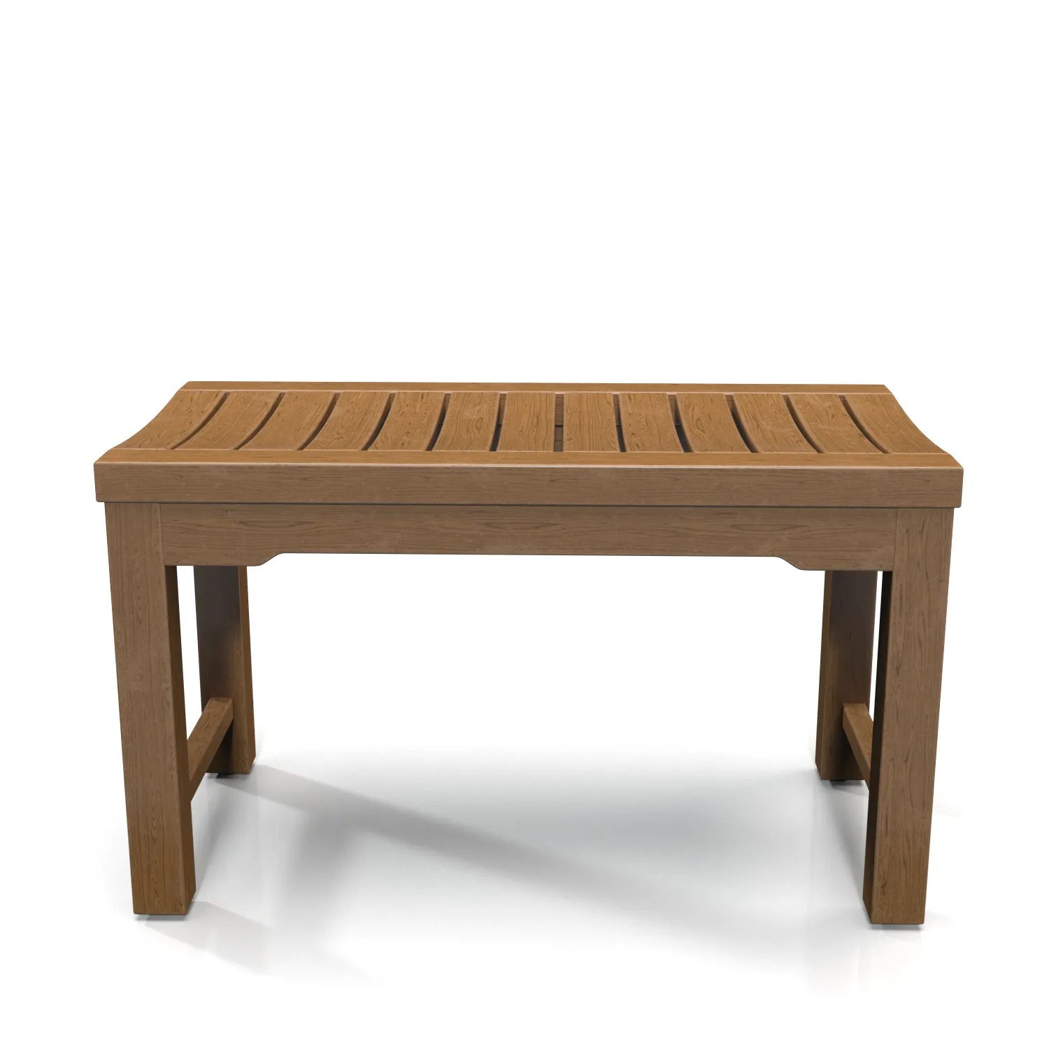 Teak Backless Bench Rosemont PBR 3D Model_04